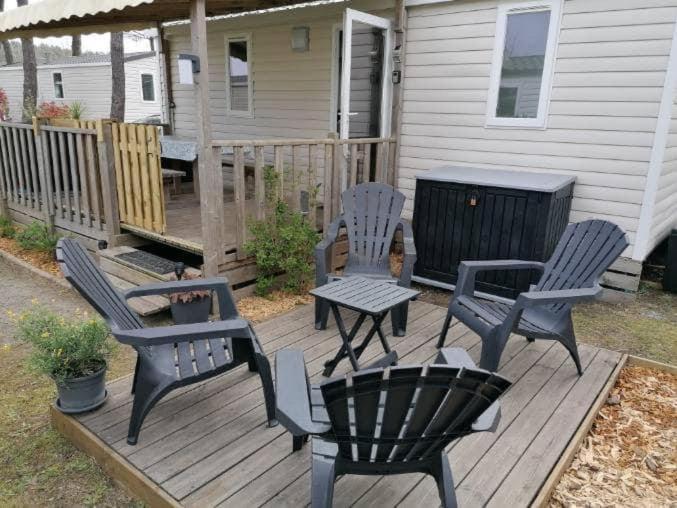 Mobil-home Climatisé 4 personnes camping 5* Lit et mixe Landes Esterno foto